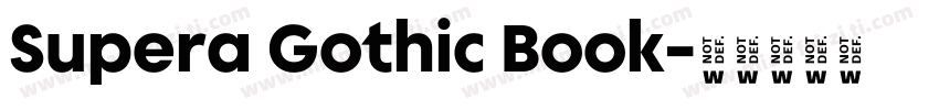 Supera Gothic Book字体转换